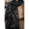 SCARF w/paisley Svart
