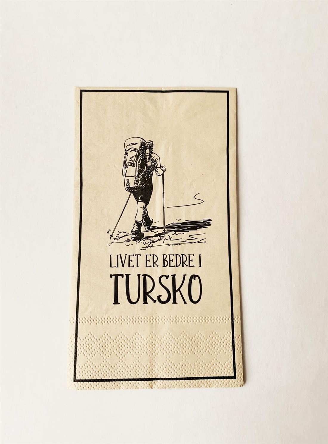 SERVIETT «livet er bedre i tursko»