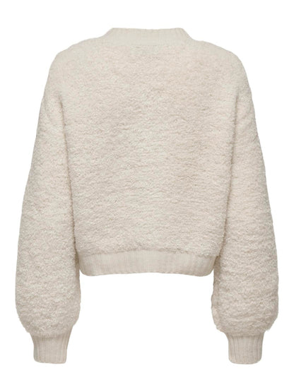 Jdyeira Life L/s Oneck Cardigan Knt Noos Lysegrå