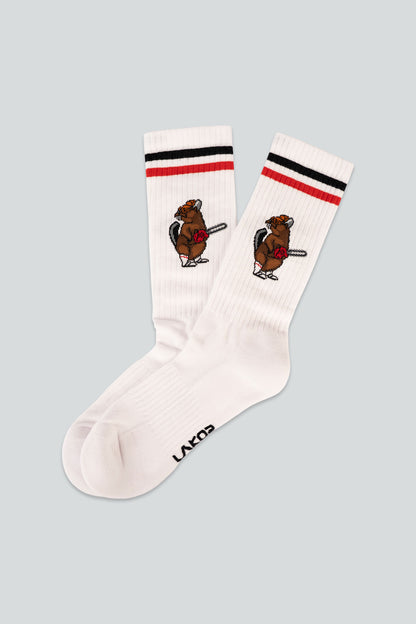 Lazy Lumber Socks Hvit