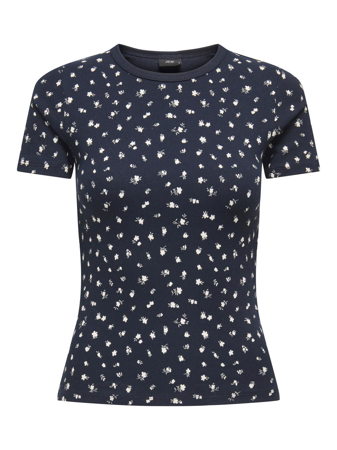 Jdylucky S/s O Neck Top Jrs Noos Blå