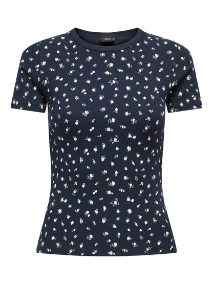 Jdylucky S/s O Neck Top Jrs Noos Blå
