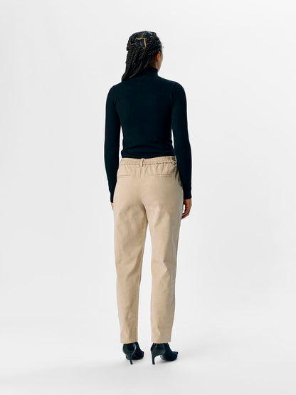 OBJMIA RE CHINO HW PANT NOOS Beige