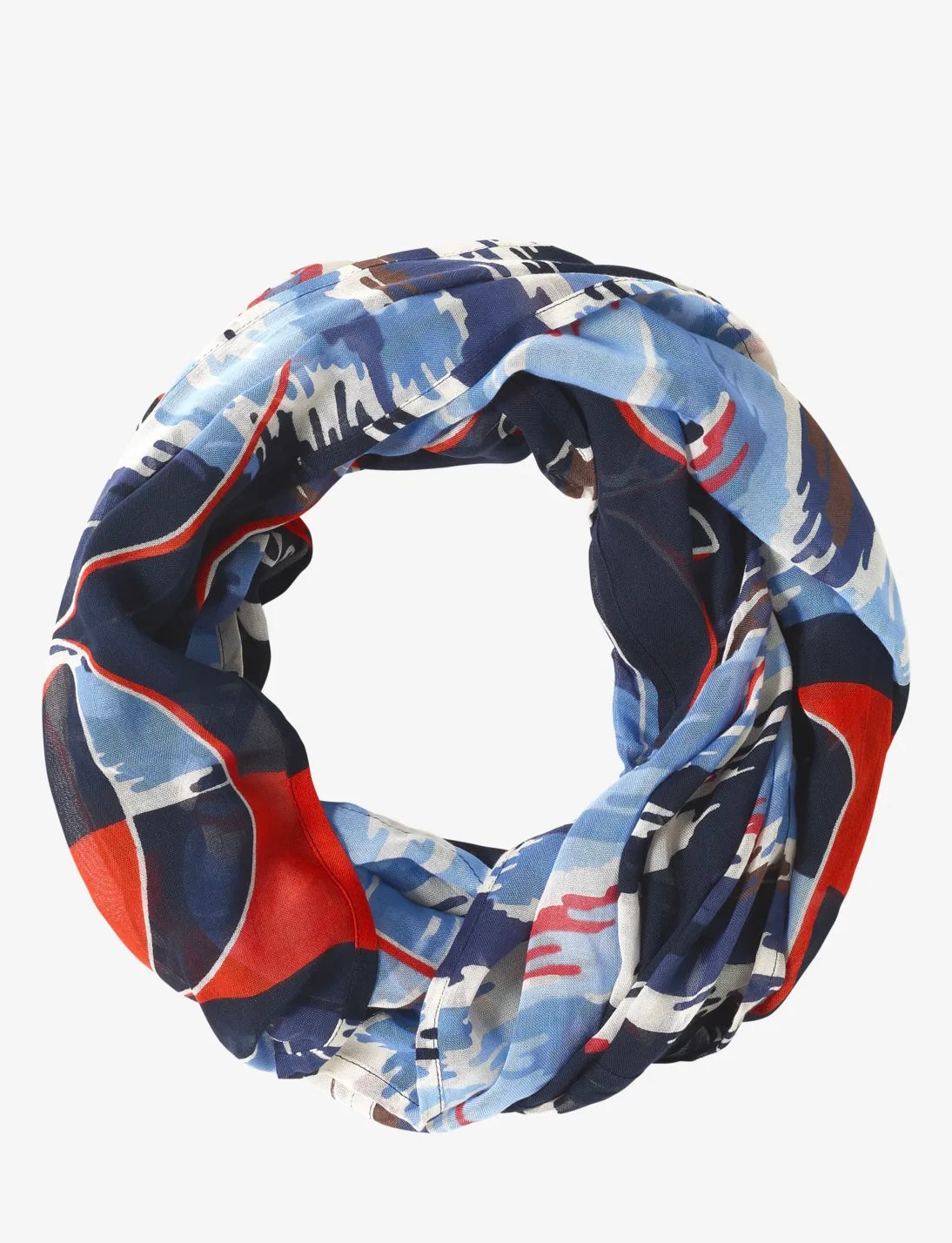 Skjerf print loop Blå