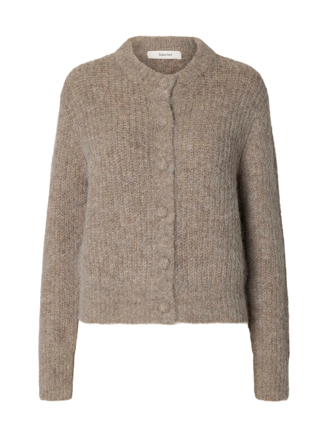 Slwgabriella Ls Button Cardigan Noos Brun