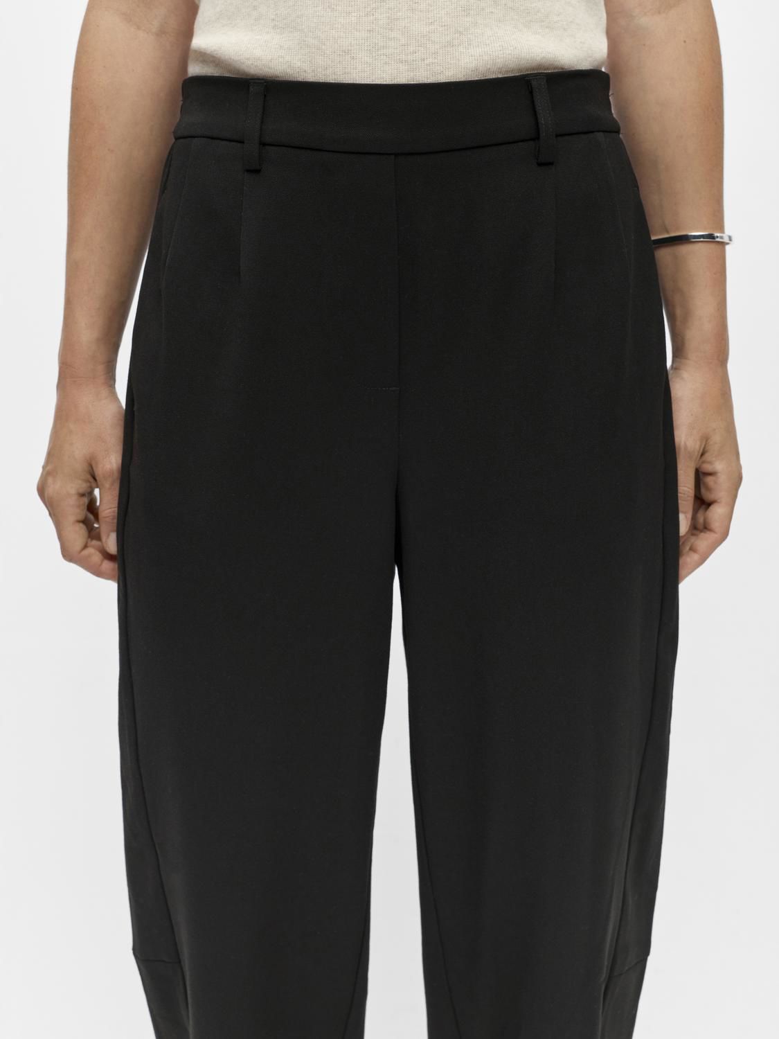 Objlisa Hw Ankle Barrel Pant Noos Sort