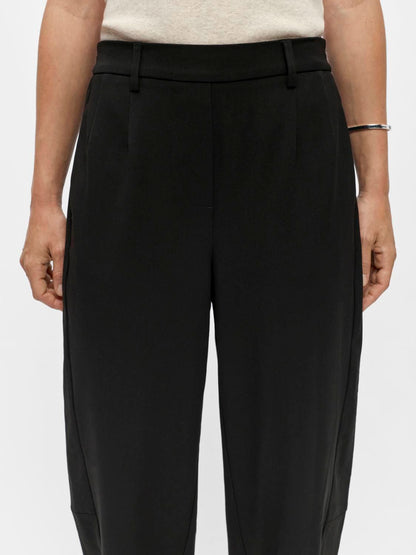 Objlisa Hw Ankle Barrel Pant Noos Sort