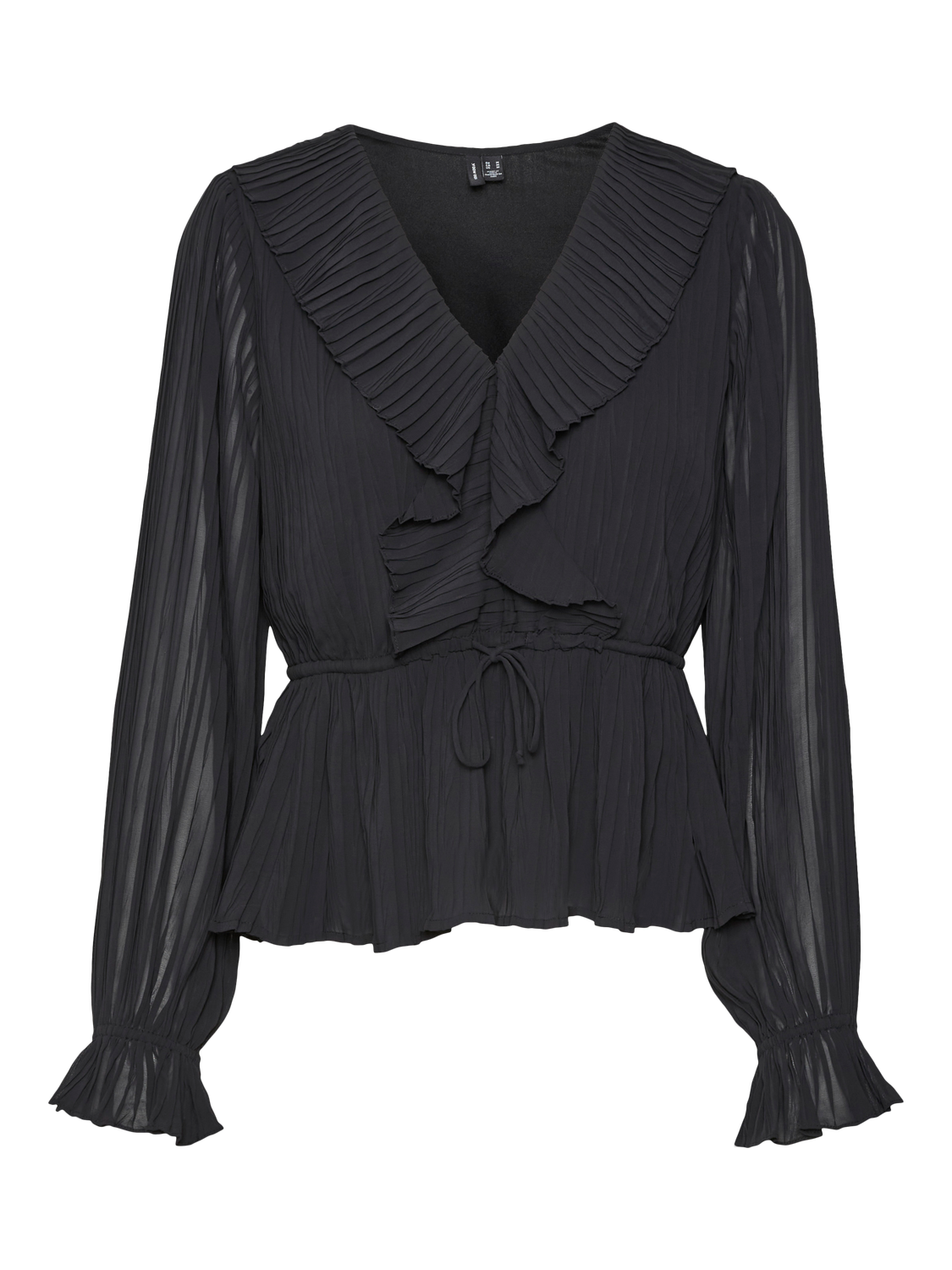 Vmdora L/s Frill Pleat Top Wvn Exp Sort