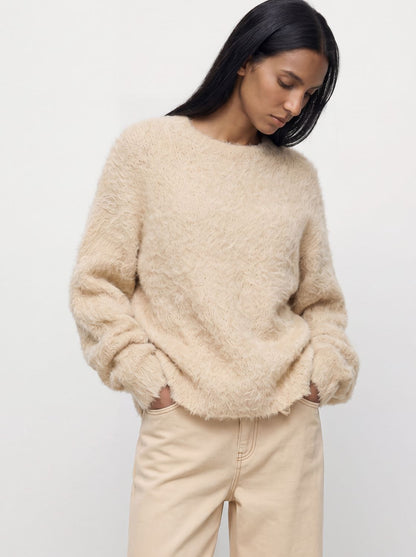 Objharry L/s Lo Knit Pullover Noos Grå