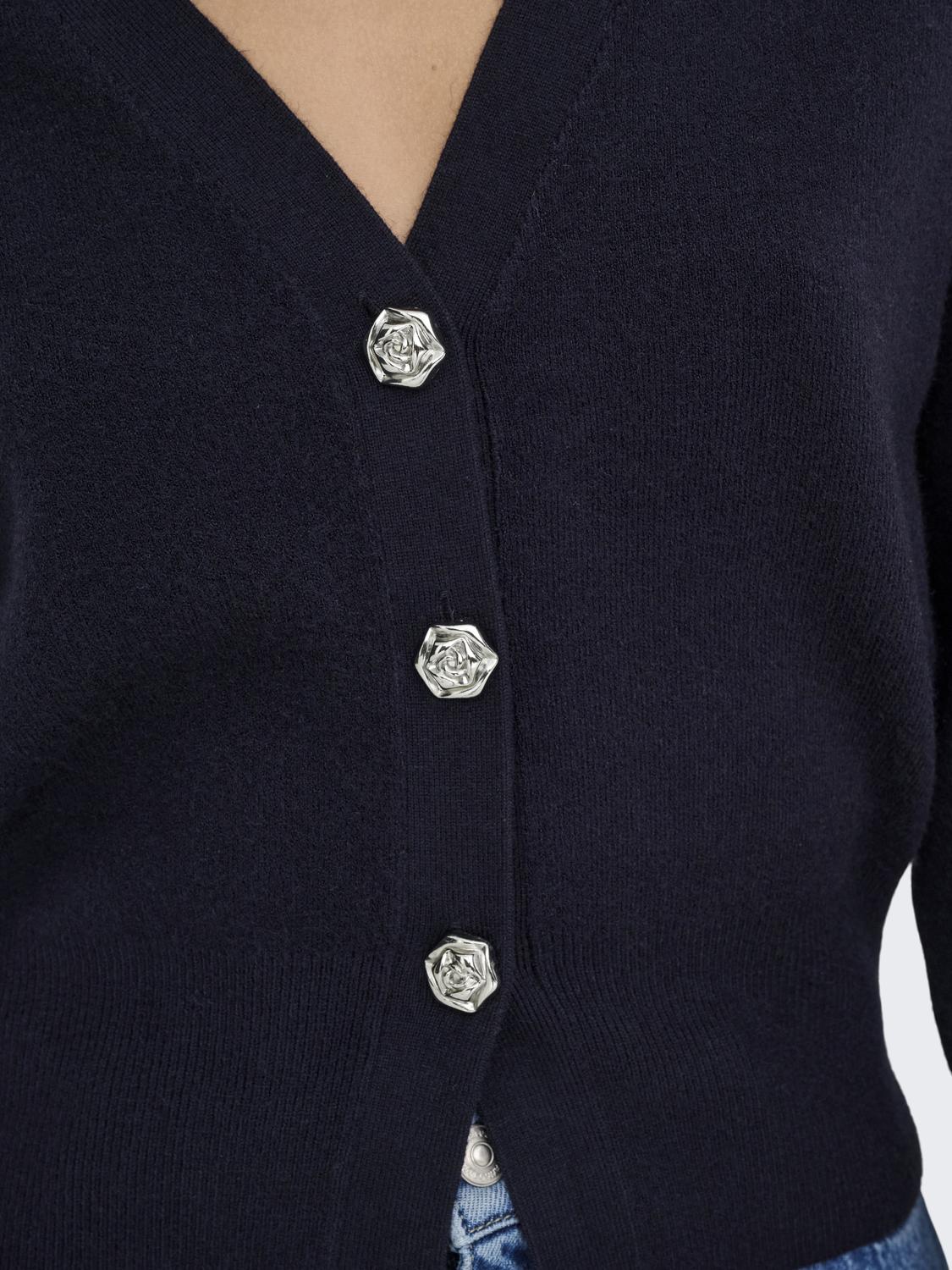 Onlibi Ls Fullneddle Cardigan Cc Knt Blå