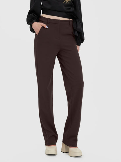 Vmzamira Mw Slim Straight Pant Noos Brun