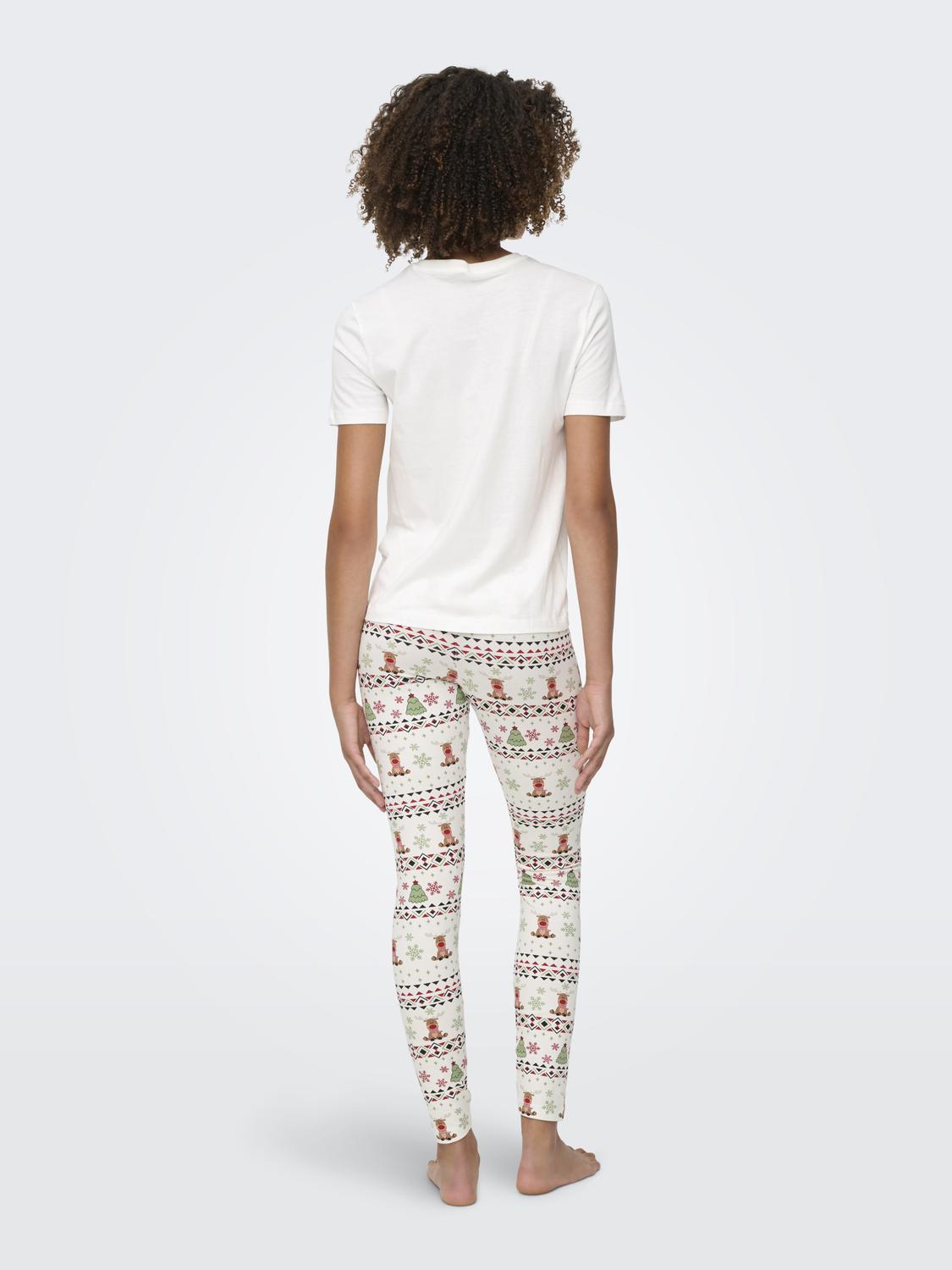 Onlxmas Elfi Life Top/leggings Set Csjrs Hvit