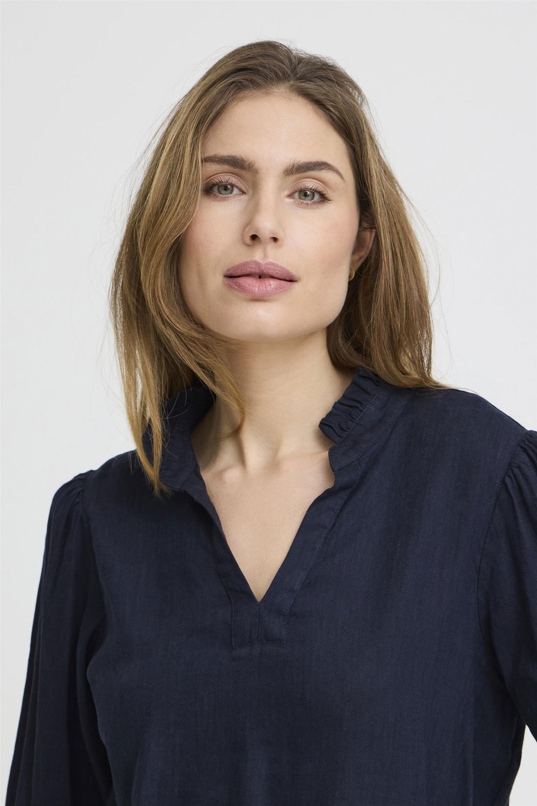 Pzluca Frill Blouse Blå