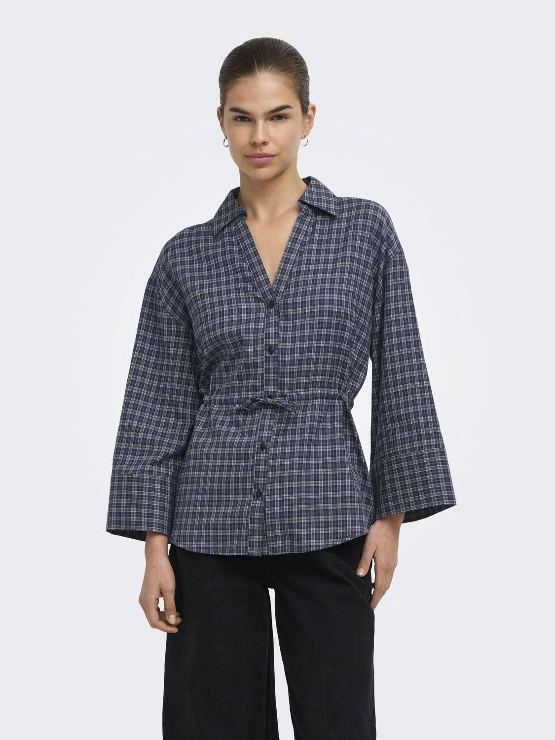 Jdyrikka 7/8 Tunnel Shirt Wvn Blå