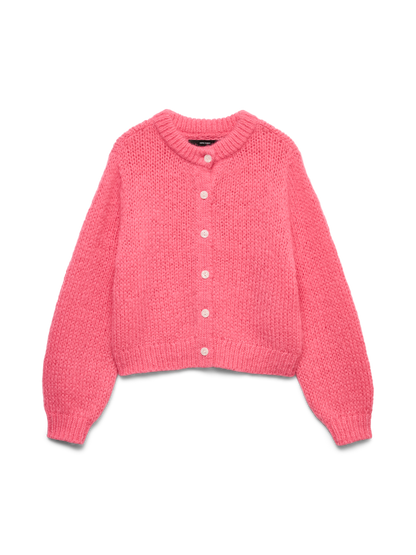 VMWILO LS O-NECK CARDIGAN EXP Mellomrosa