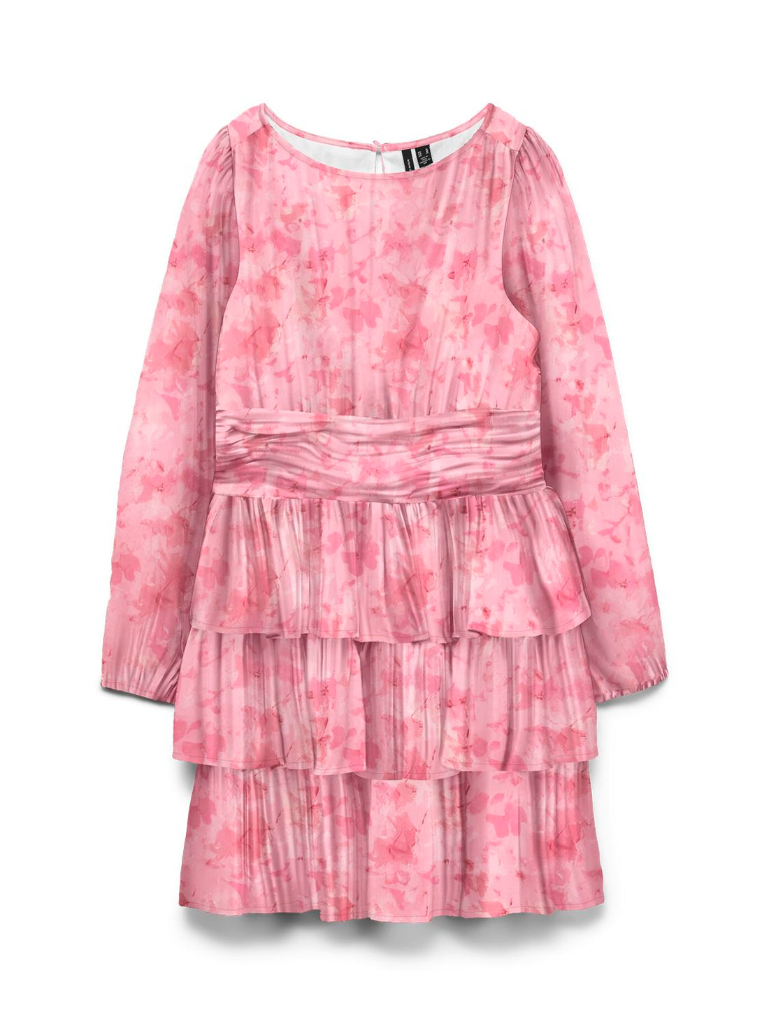 Vmsmilla Ls Short Layer Dress Wvn Rosa