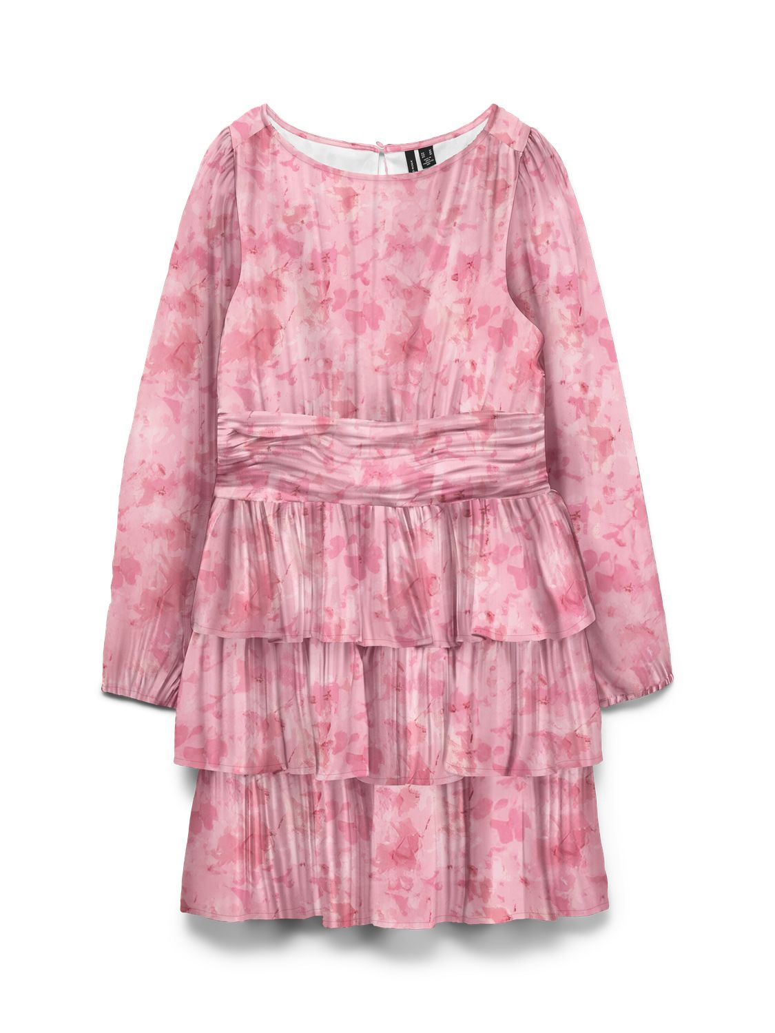 Vmsmilla Ls Short Layer Dress Wvn Rosa