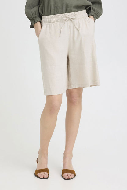 Pzluca Shorts Wide Leg Beige