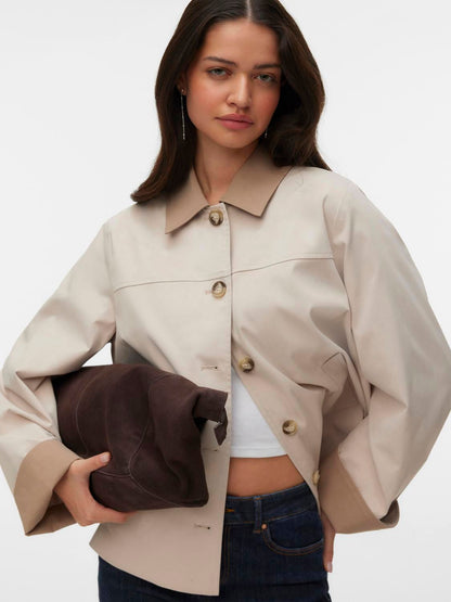 Vmchelseapoppy Short Jacket Noos Lys Beige