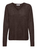 Onlcamilla V-Neck L/s Pullover Knt Noos Brun