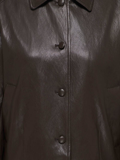 Jdyaurora Faux Leather Jacket Otw Sgo Brun
