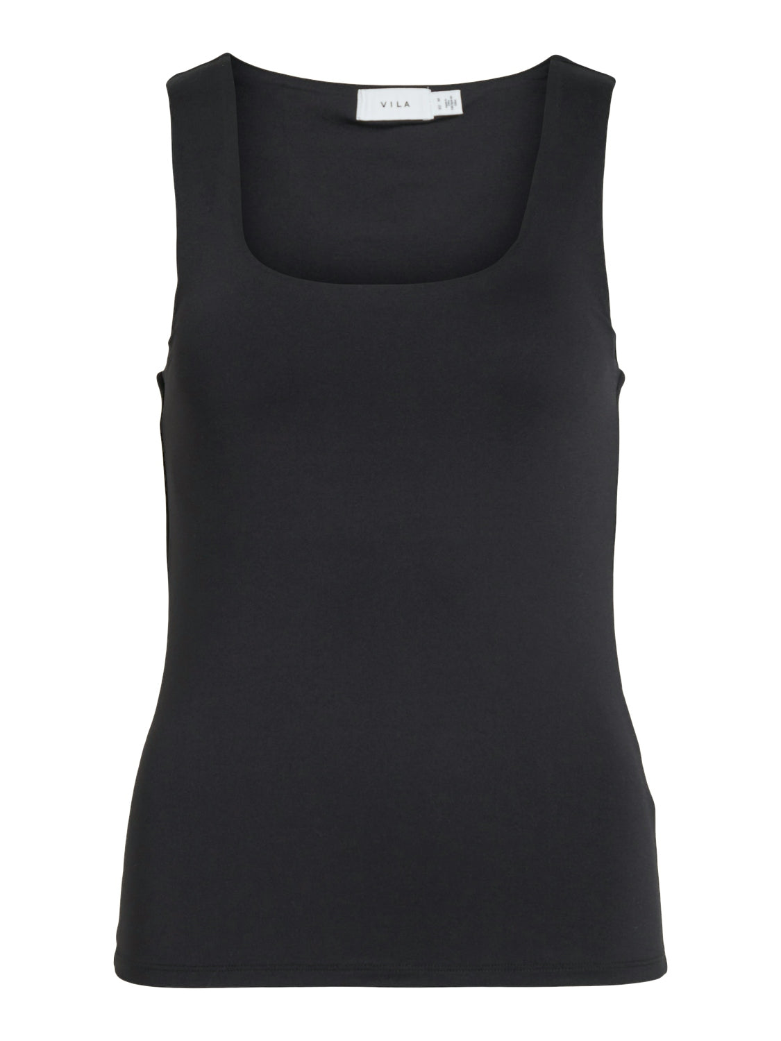 VIKENZA U-NECK S/L TANK TOP Svart