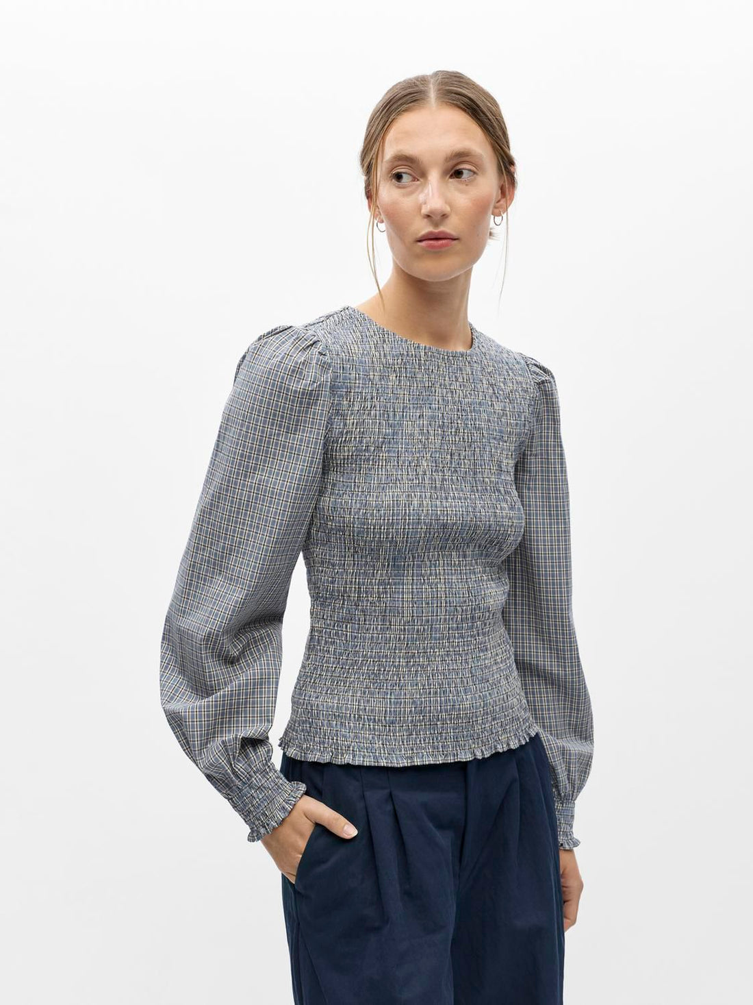 Objemma Ls Reg. Smock Top E Au 26 Blå