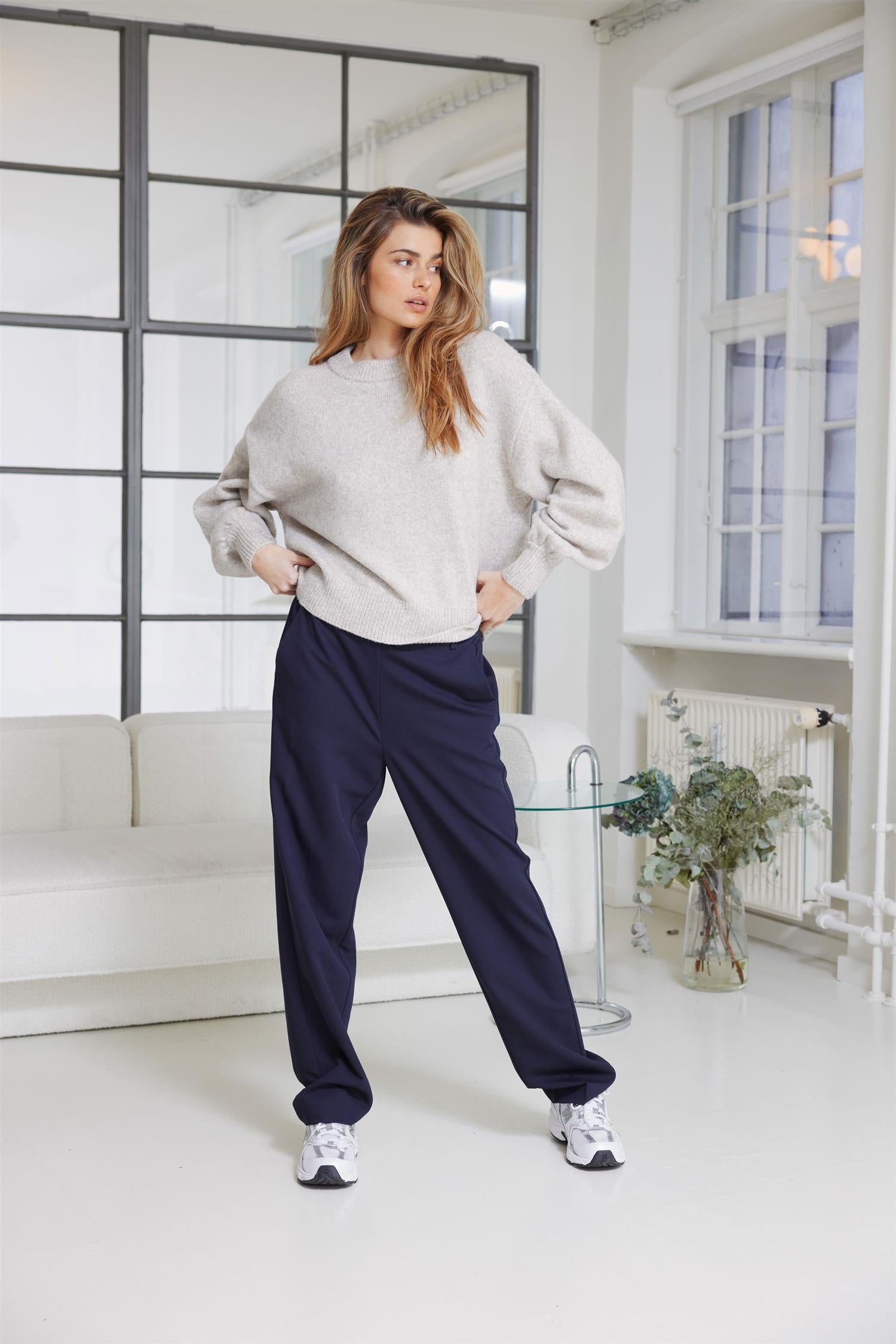 Kamerle Pants Cropped Blå