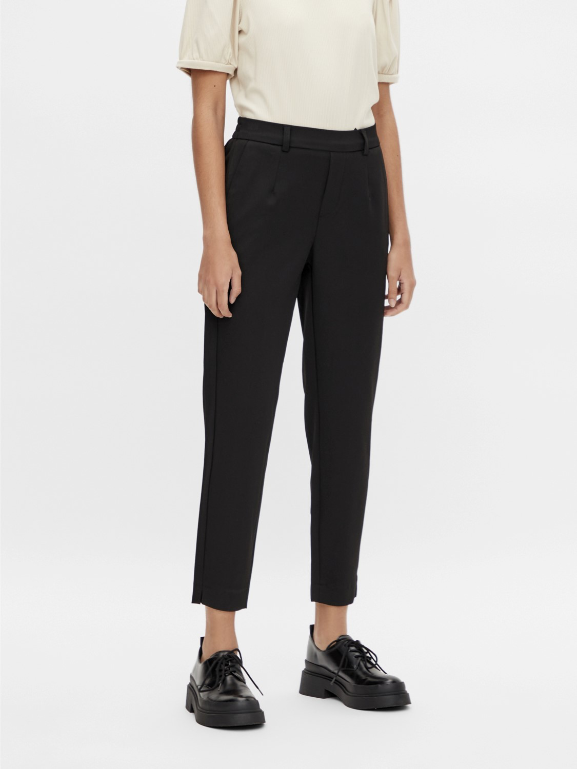 OBJLISA SLIM PANT Svart