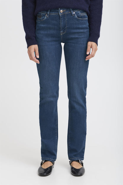 PZSANDRA HW Jeans Medium Straight Leg Jeans