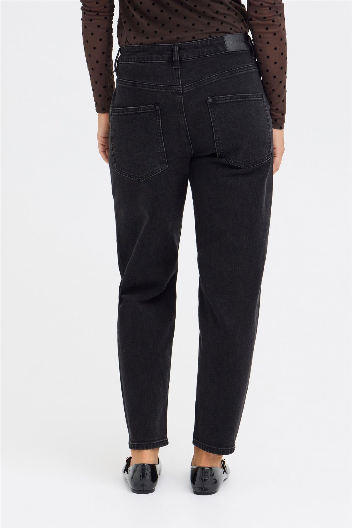 Pzfelizia Hw Jeans Tapered Leg Sort