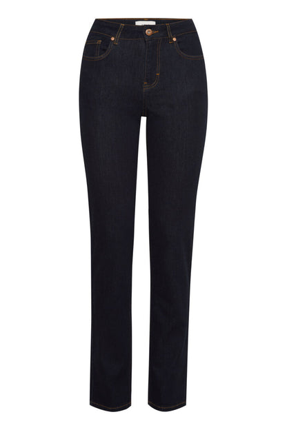 PZEMMA Jeans Straight Leg Mørkeblå