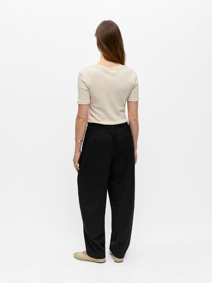 Objlisa Hw Ankle Barrel Pant Noos Sort
