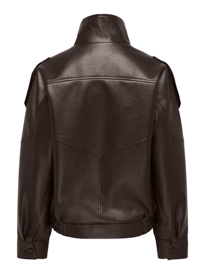 Jdyraye Pu Oversized Bomber Jacket Pnt Brun