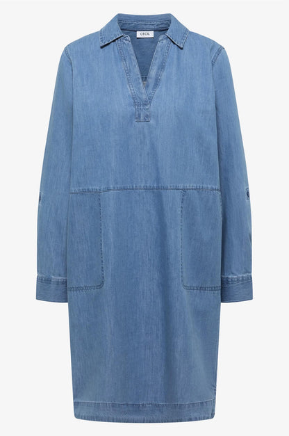 Soft denimlook dress Medium Blue Denim