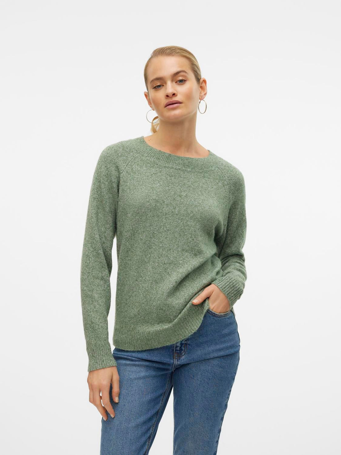 Vmdoffy Ls O-Neck Blouse Ga Noos Grønn