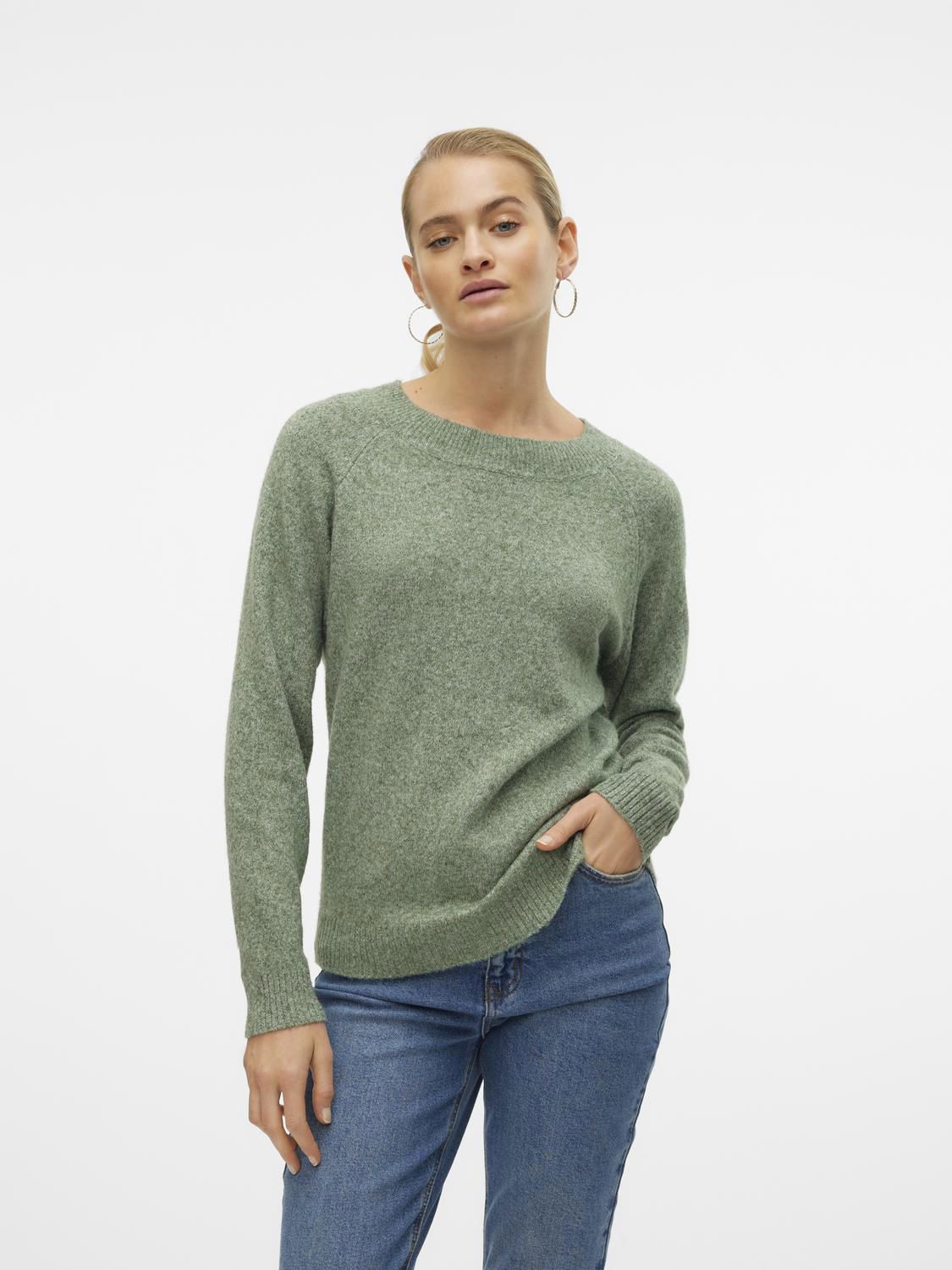 Vmdoffy Ls O-Neck Blouse Ga Noos Grønn