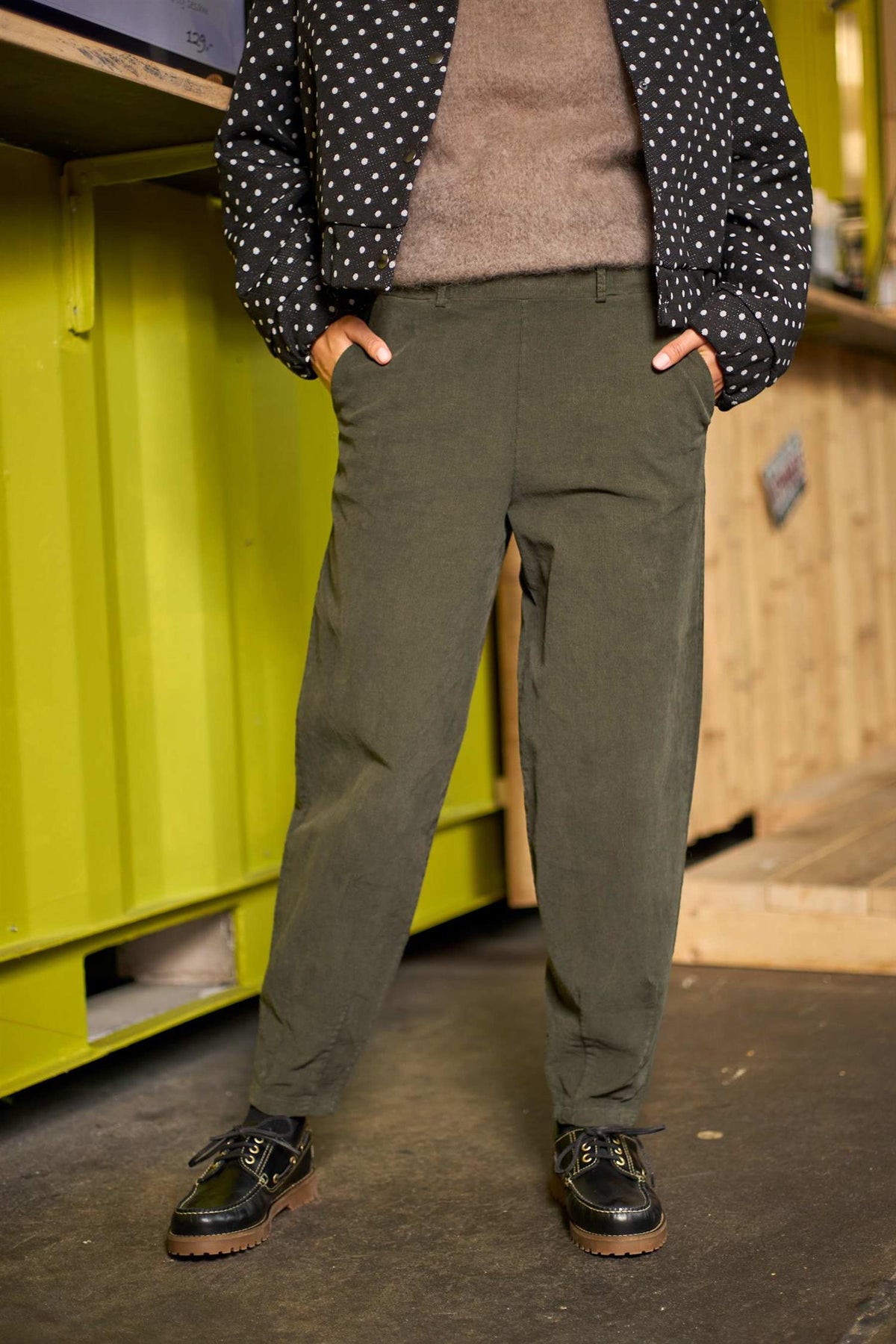 BCMEMPHIS BARREL PANT Grønn