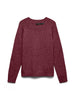 Vmdoffy Ls O-Neck Blouse Ga Noos Burgunder