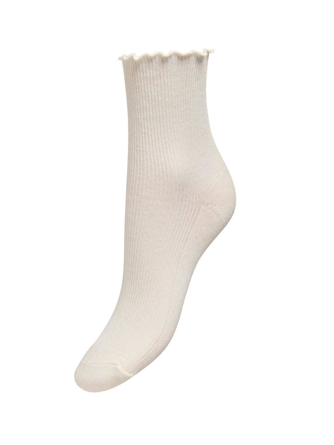 Onlcaya Lettuce Edge Socks Acc Beige