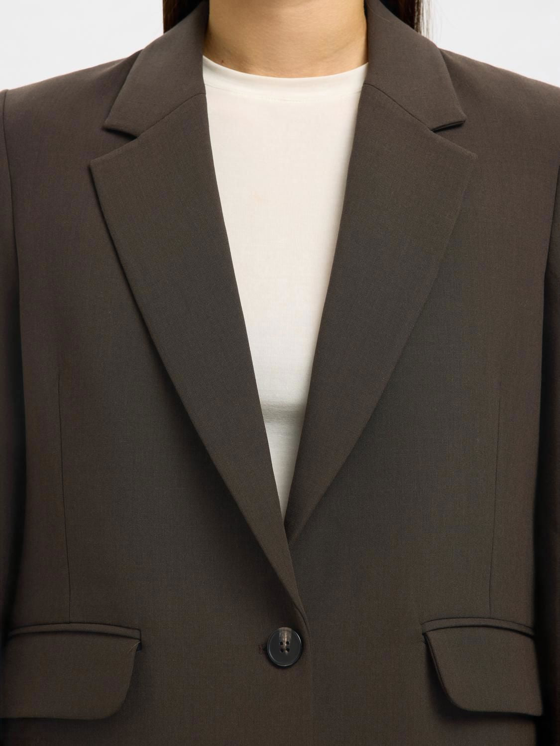 Slwrita Ls Relaxed Blazer Mel Noos Brun