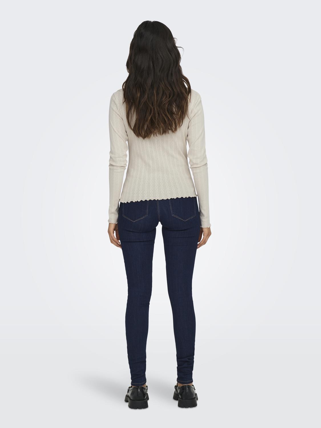 Onlcarlotta L/s Top Noos Jrs Beige