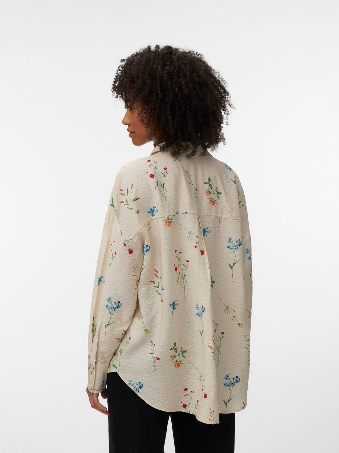 Vmjosie Ls Oversize Shirt Wvn Boo Beige