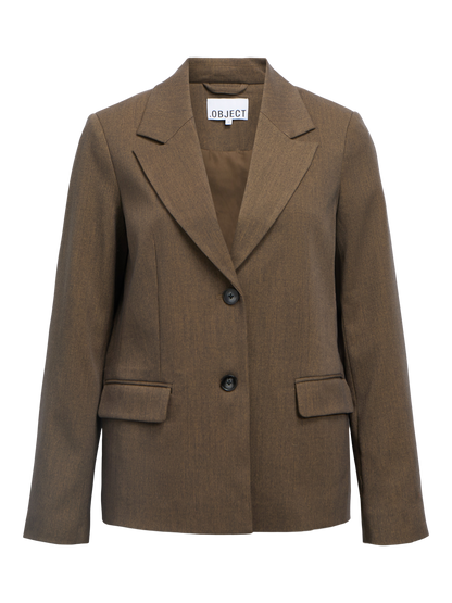 Objkara L/s Lo Blazer 142 Mørkebrun