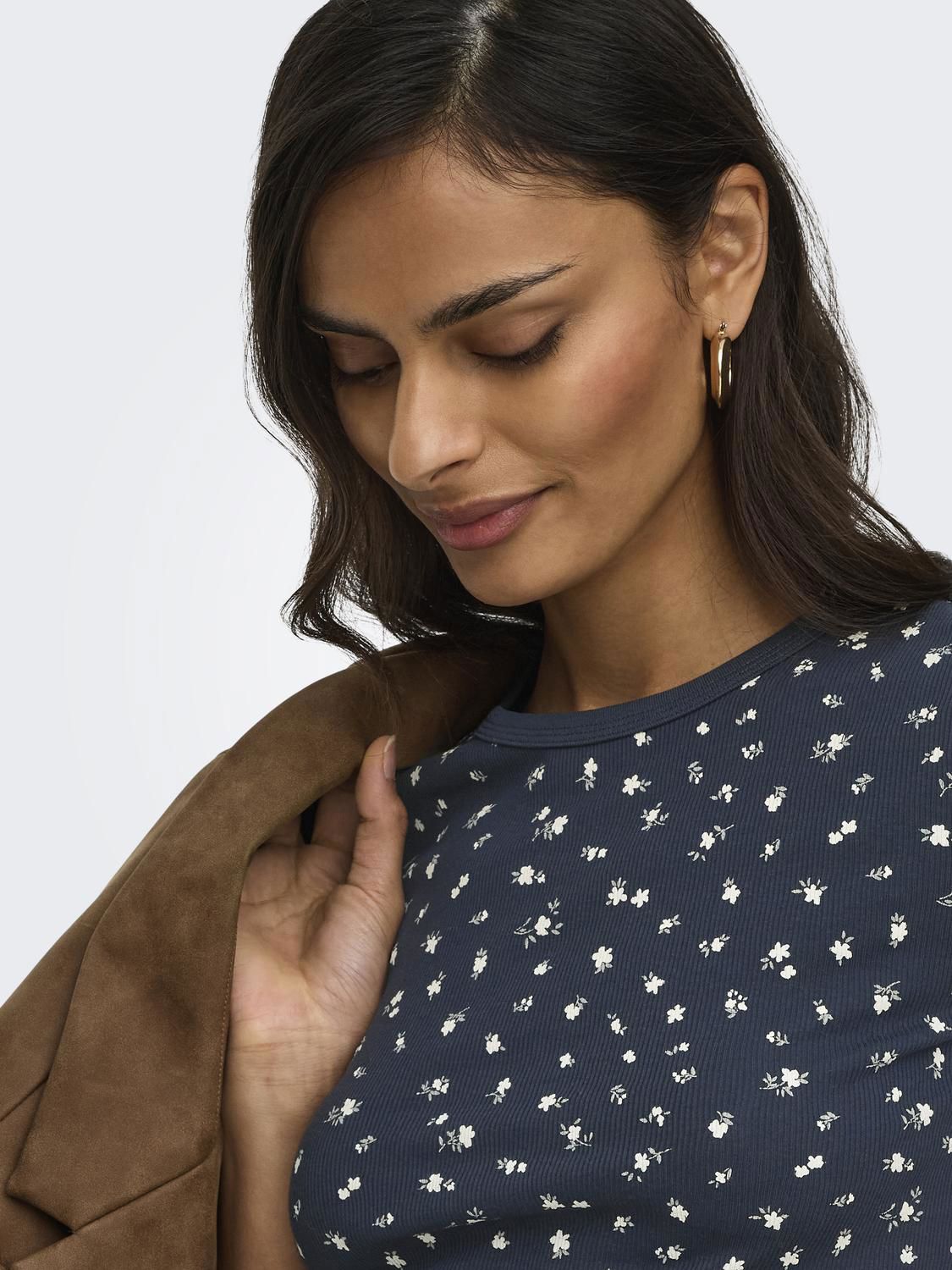 Jdylucky S/s O Neck Top Jrs Noos Blå