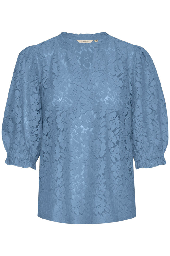 CRKASPIS LACE BLOUSE Blå