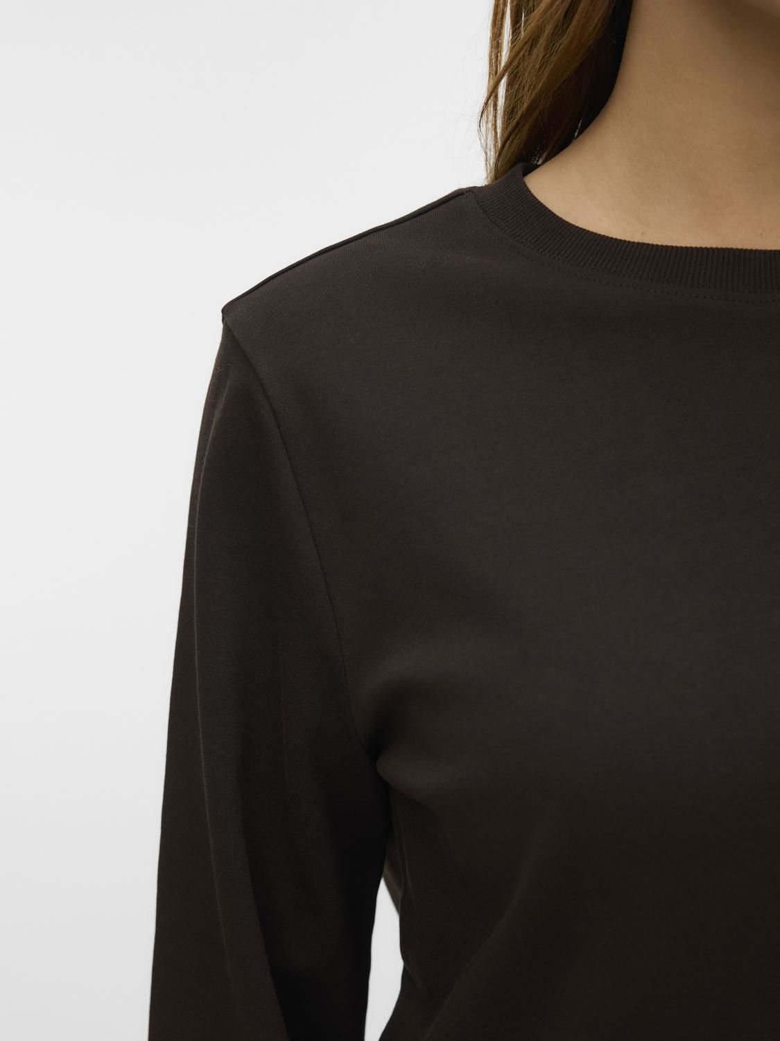Awnaima Ls O-Neck Boxy Top Noos Brun