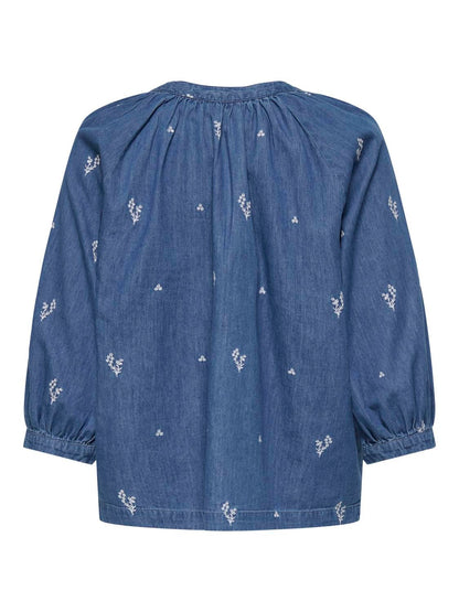 Jdykai 3/4 Shirt Wvn Dia Blå