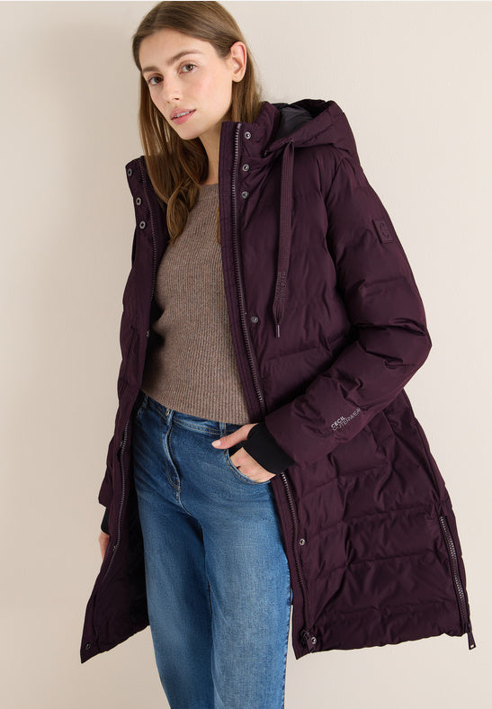 WELDED LONG COAT Plomme
