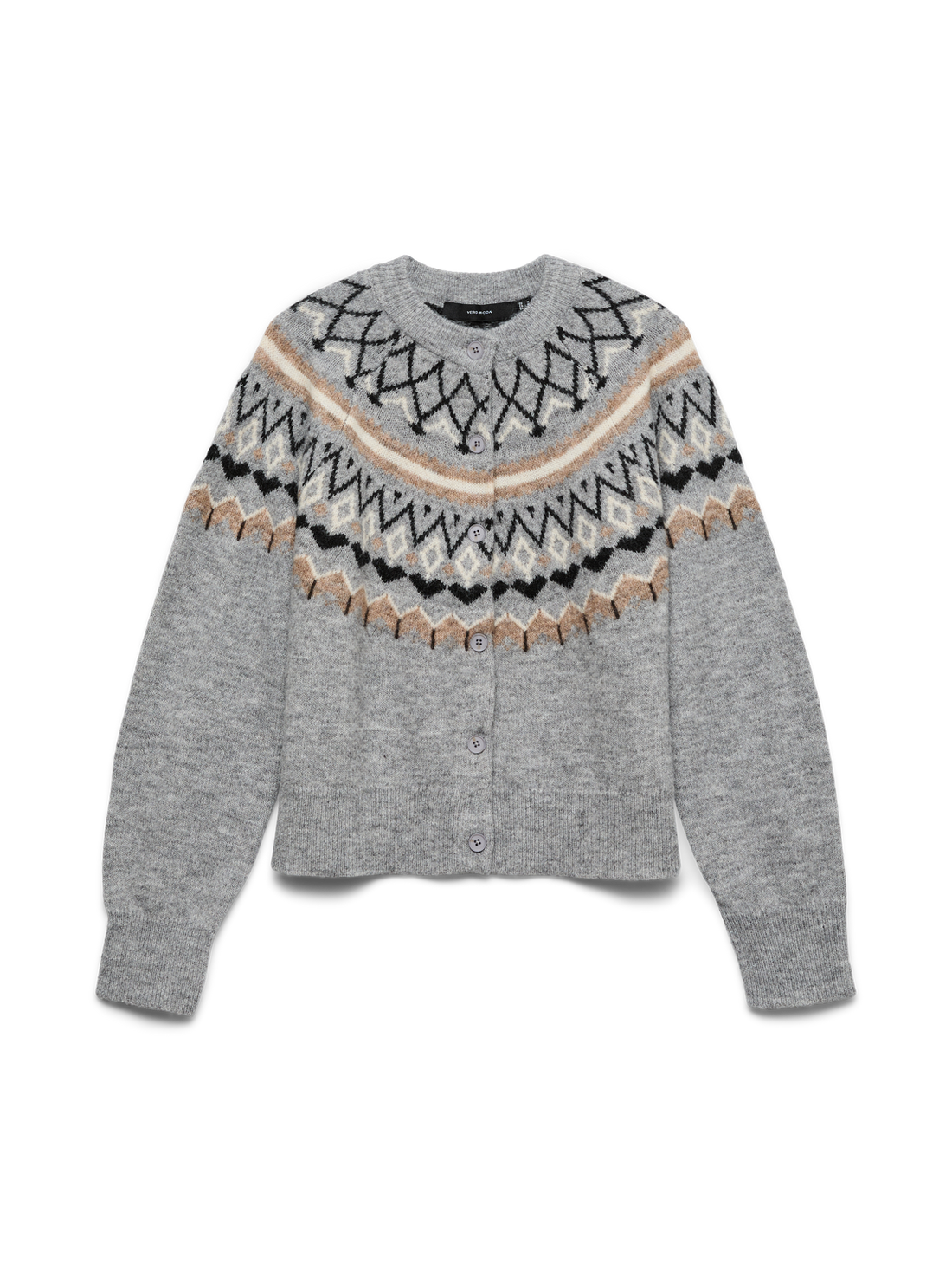 Vmtammy Ls O-Neck Nordic Cardigan Ga Grå